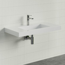 Essential Accessible 900mm Gloss White Rectangular Composite Wall Hung Basin
